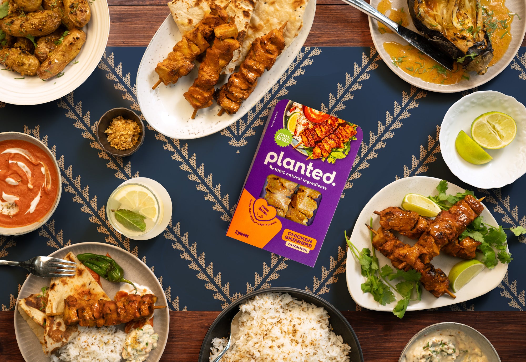 Notre dernière création - l'irrésistible planted.émincé Skewers Tandoori !