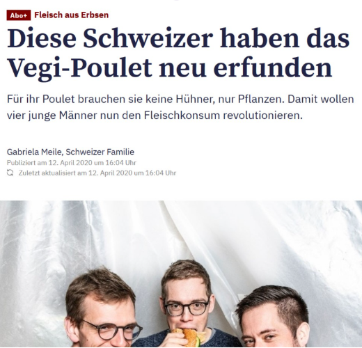 Thuner Tagblatt - Questi svizzeri hanno reinventato il vegi-poulet