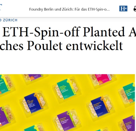 Développé pour la spin-off de l'ETH Planted Auftritt pour le poulet végétal